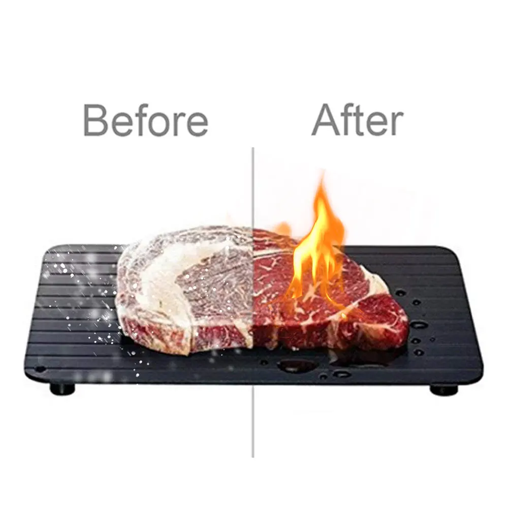 Pawaca Defrosting Tray Magic Metal Plate Defrosting Tray Frozen Food Meat Fruit Fast Defrosting Plate Board Meat Tray Tool Pawaca Defrosting Tray Magic Metal Plate Defrosting Tray Frozen Food Meat Fruit Fast Defrosting Plate Board Meat Tray Tool