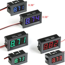 0.36in/0,56 «цифровой вольтметр постоянного тока 4,5 в до 30V 2-проводной Мини светодиодный Дисплей Напряжение измерительный прибор для тестирования автомобиля Мотоциклетные батареи автомобиля