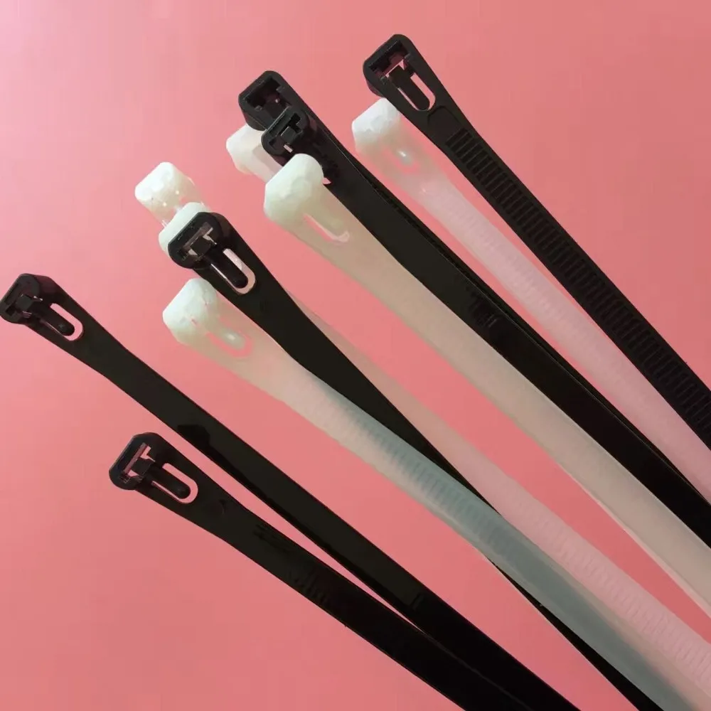 100pcs 8x300 8*300 width 7.6mm White BLack colou rmay loose nylon cable