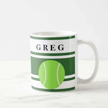 

Funny Tennis Coffee Mug Names On Tennis Ceramic office cups Gifts from tennis enthusiasts and children