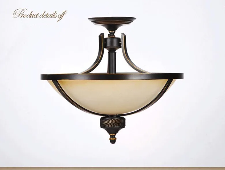 Американский Сельский ретро ресторан светодиодный стеклянный потолочный ...