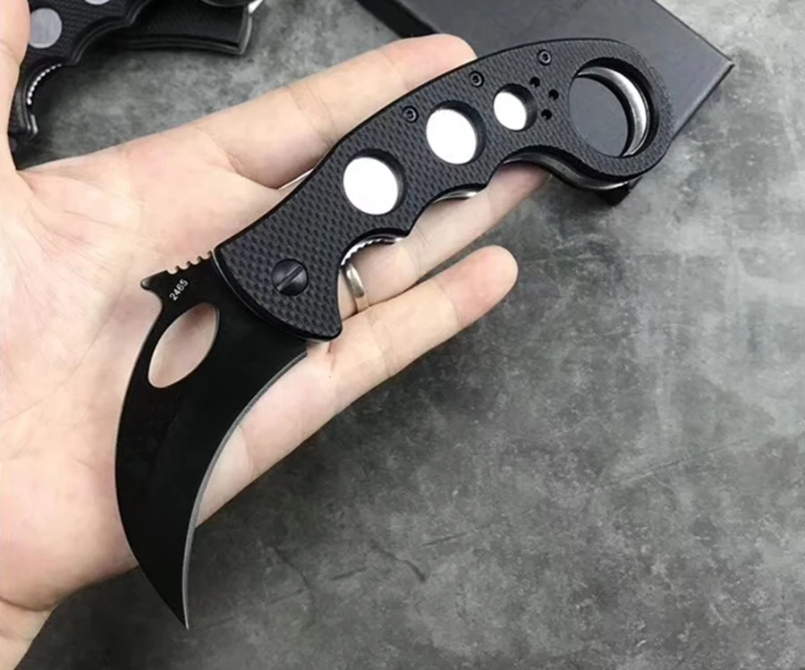 Karambit Складной нож 440c Лезвие G10 Ручка боевой карманный Открытый Отдых Охота выживания Тактические Ножи EDC ручные инструменты