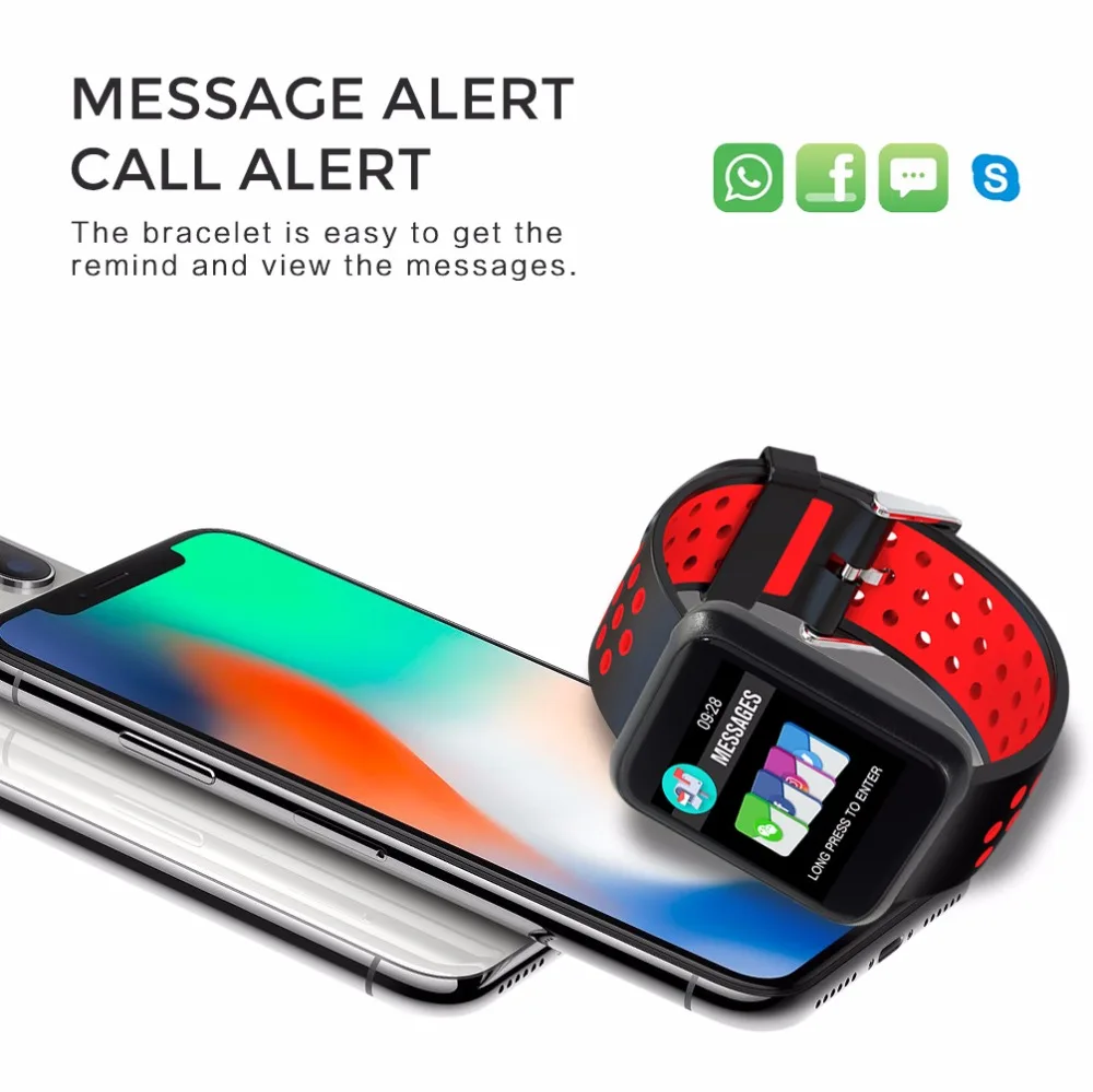 LEMFO Smart Watch Color Screen Fitness Bracelet Blood Pressure IP67 Waterproof Activity Tracker Smartwatch Multi Sport Mode     