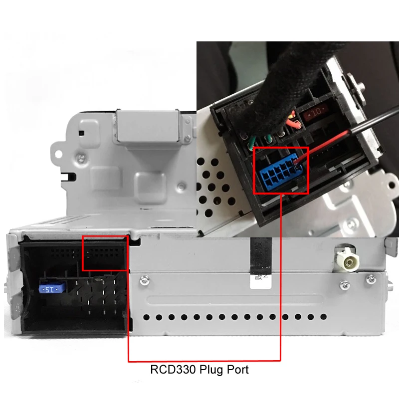 Auto Verlängerungskabel Kamera Mit Relaisfilter-Kabel-Set für VW RCD330G RCD330