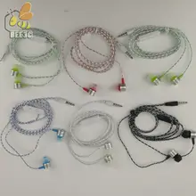 Cobwebbing сетчатые тонких линий наушники с микрофоном metal глава динамик Шум шумоподавляющий микрофон гарнитуры 5 цветов cp-07 100 шт