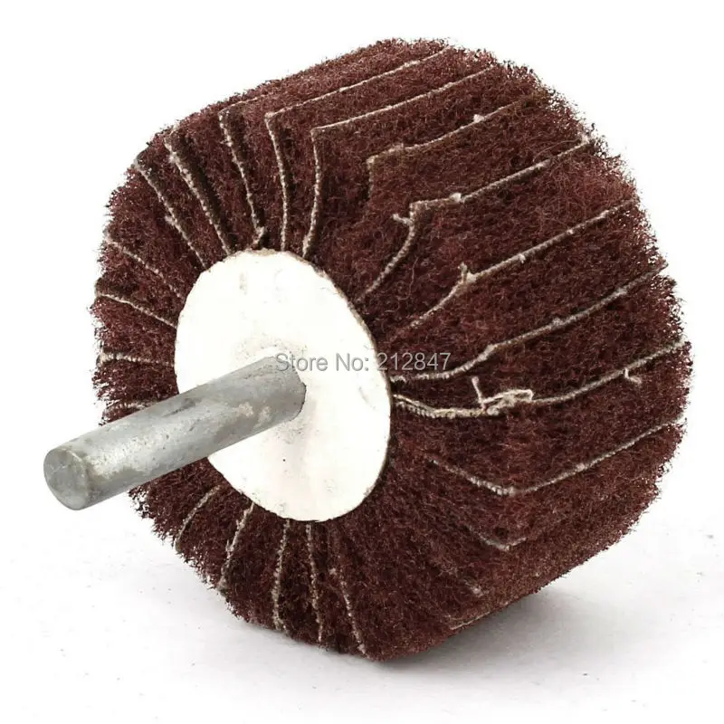 

Metal Shaft Grinding Non-woven Flap Wheel Burgundy 50mm x 25mm