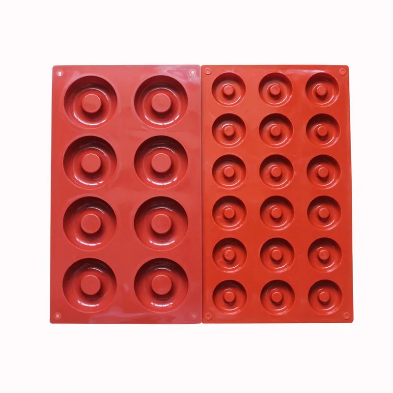 6/8/18 Holes Donut Silicone Mold Chocolate Silicone Mold Ice Cubes Soap Cookies Mould Jelly Fondant Molds Cake Baking Tools