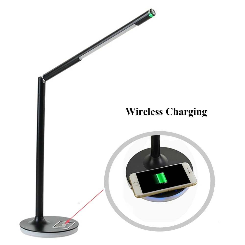 LED Table lamp font b Wireless b font Charging Eye Protection Removable Read Desk Light Dimmable