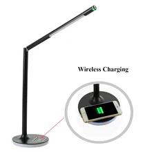 LED Table lamp Wireless Charging Eye Protection Removable Read Desk Light Dimmable Brightness 360 Degree Rotation Ouput Charger