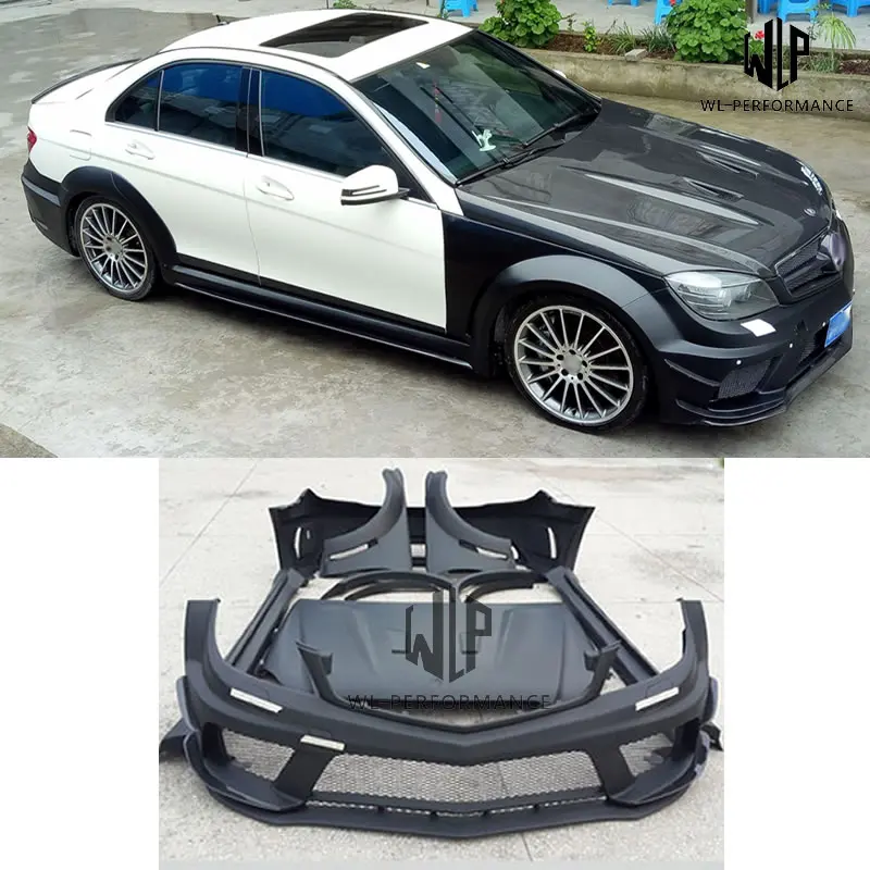 W204 C180 C200 C260 FRP материал передний задний бампер боковая юбка блендер для Mercedes Benz C63