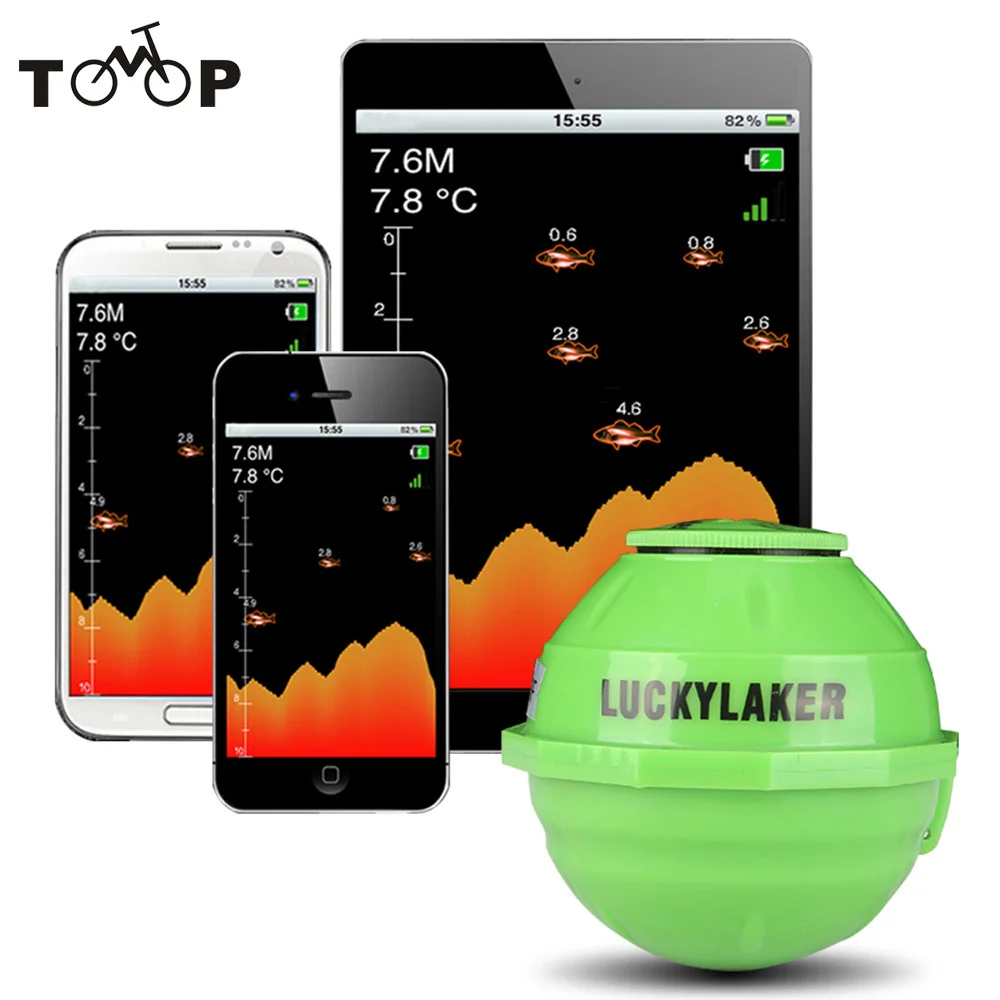 

125KHz WiFi Wireless Fish Finder Russian Sonar Fishfinder 50M Depth Fishfinder Fish Detector for IOS Echo sounder for Android
