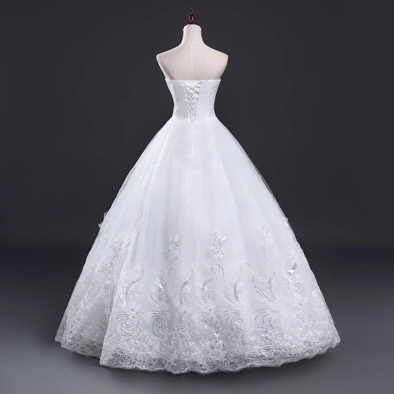 Fansmile Vestidos de Novias Винтаж кружевные свадебные платья 2019 Бальные платья с лифом сердечком, большого размера свадебные платье с настоящей