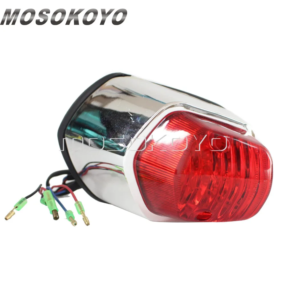 Хромированная Ретро лампа с нитями 12 В фотостоп сигнал для Honda Shadow Saber 1100 Aero ACE Valkyrie