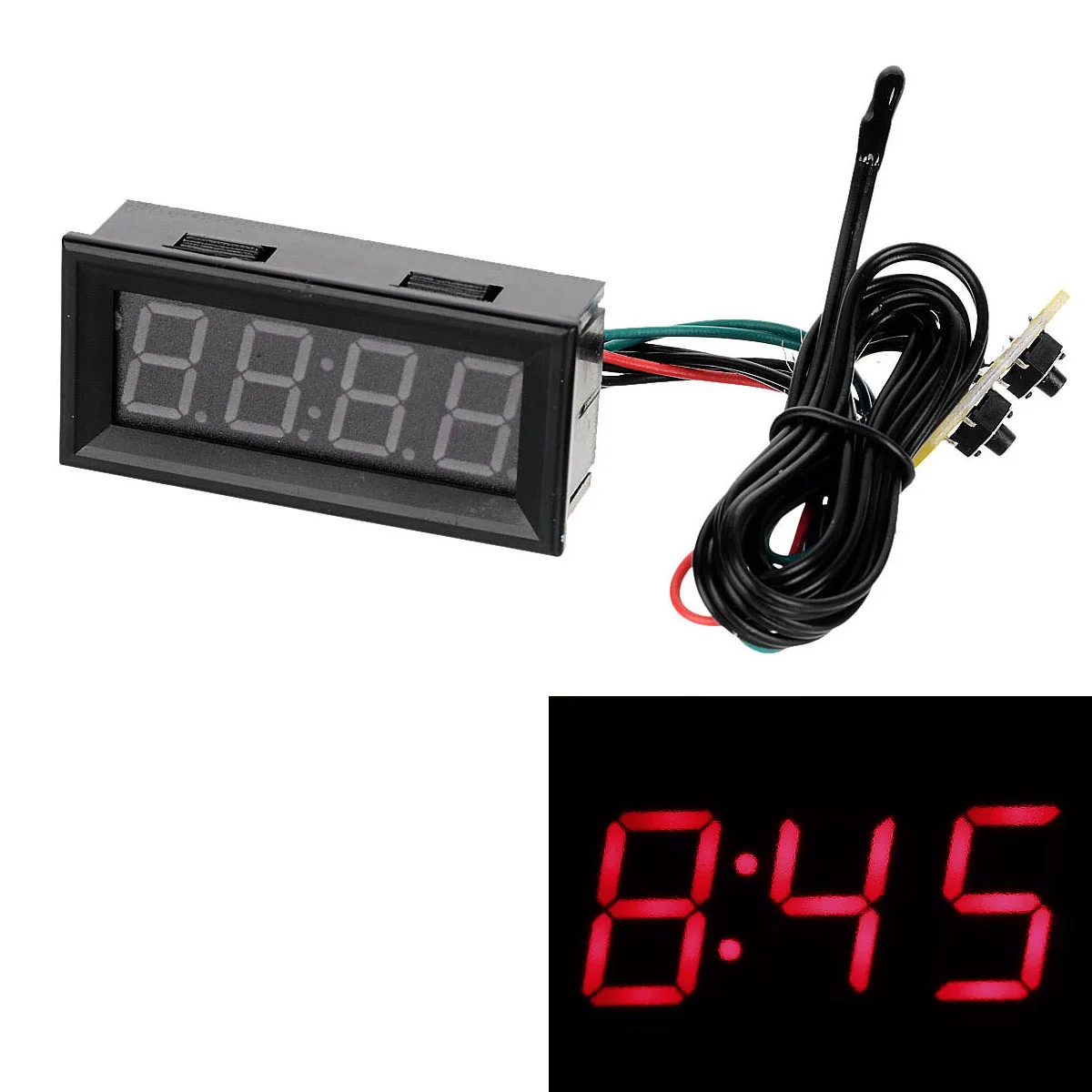 0.56 Red LED Clock Voltage Temperature Digital Display Thermometer