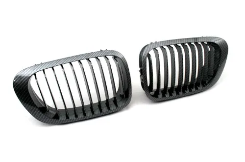 Углеродное волокно Стиль спортивные спереди сменная решетка радиатора L& R 2 шт. для E46 3 SERIES COUPE(PRE-FACELIFTED