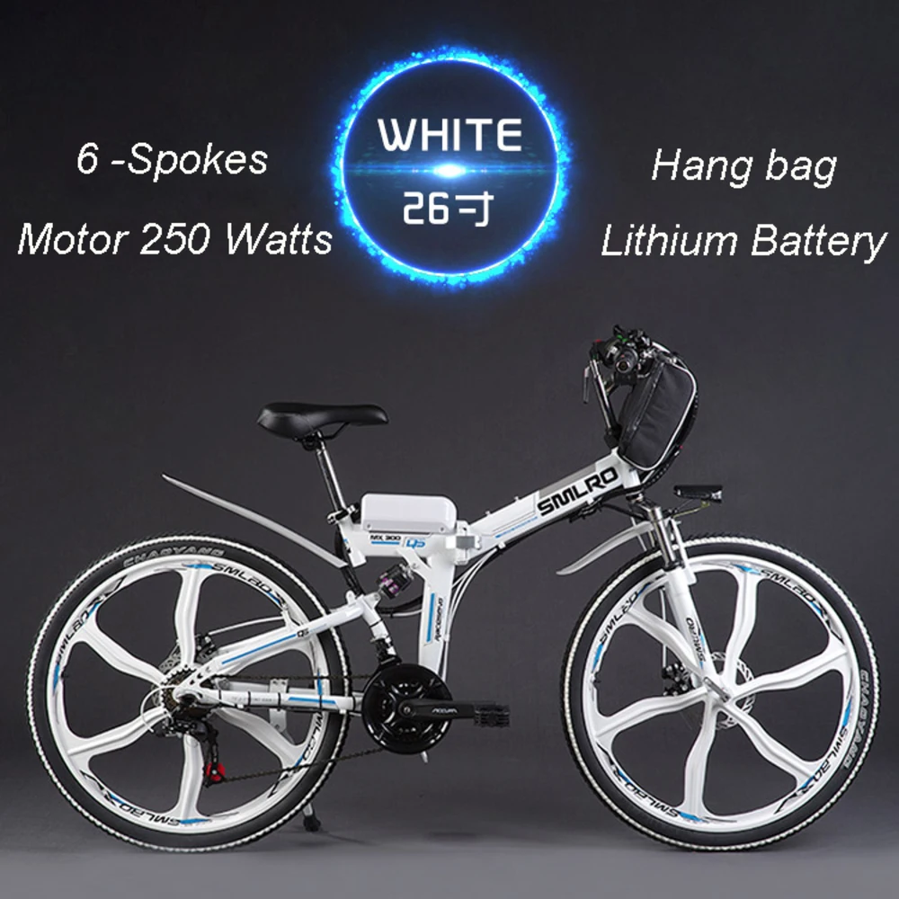 Discount 24 / 26 "mountain Bike 48v Lithium Battery Power 500 W High Speed Motor Drive Hybrid Ebike Powerful Folding Frame 4