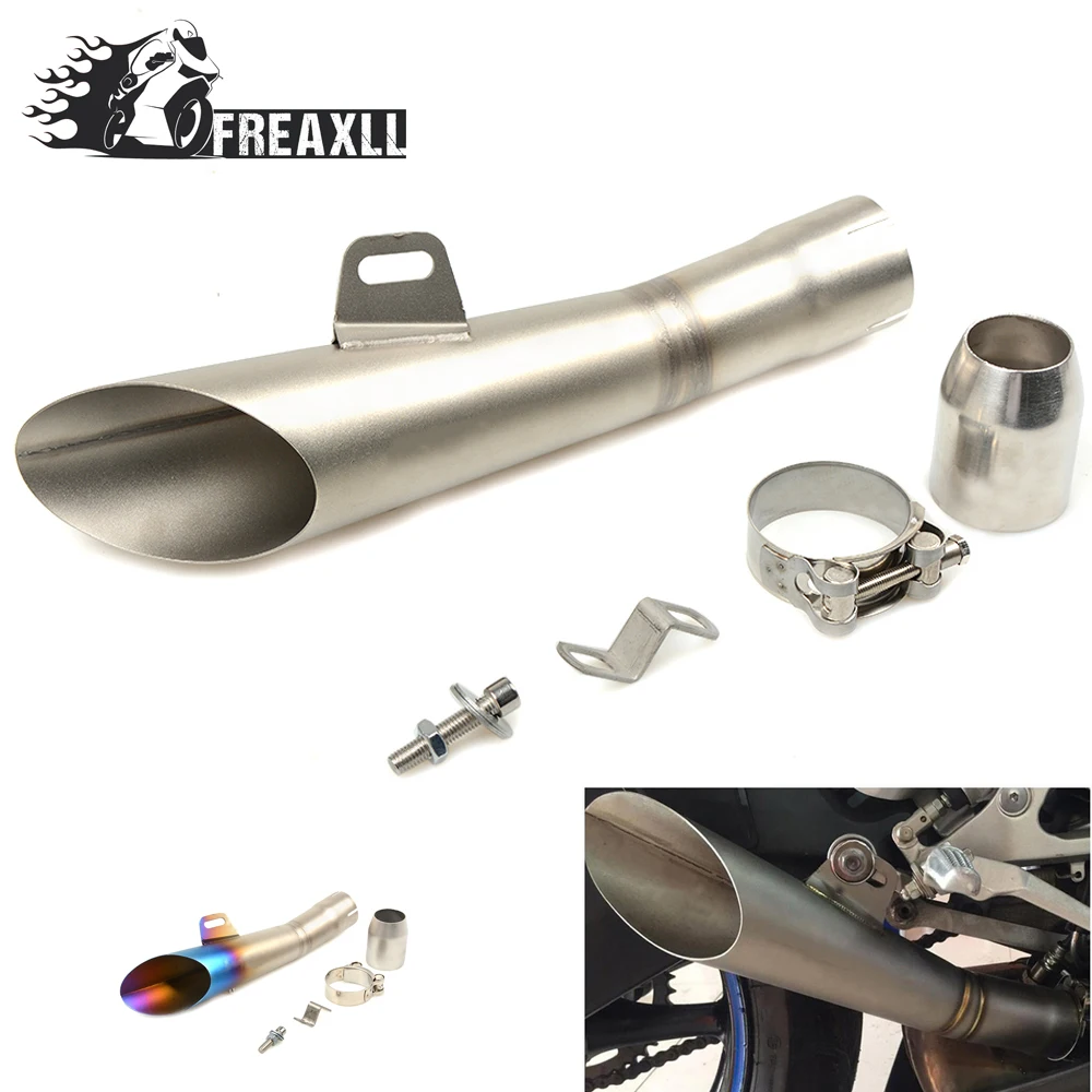 35MM-51MM Universal Motorcycle Exhaust Pipe Escape Scooter Muffler With DB Killer For Honda Kawasaki ER-6F ER-6N Z 300 ABS | Автомобили и