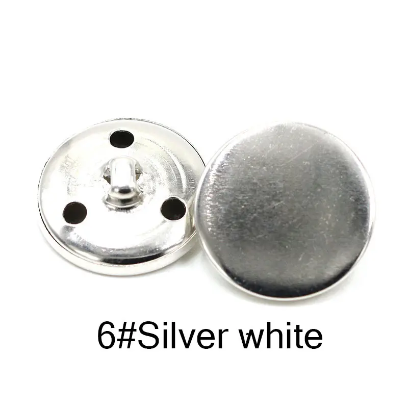 Sale 10PCS/Lot DIY Coat Golden Silvery Classic For Jeans Popular Clothing Accessories High Quality Bronze Button - Цвет: Silvery white 6