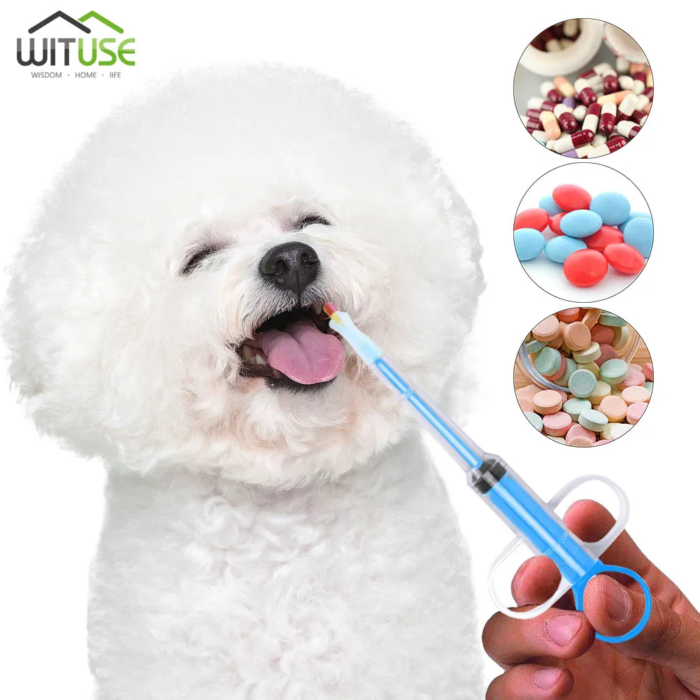 

Pet Capsule Tablet Pill Pusher Injection Needle Dog Cat Piller Medicine Feeding Dispenser Water Dropper Doser Syringe
