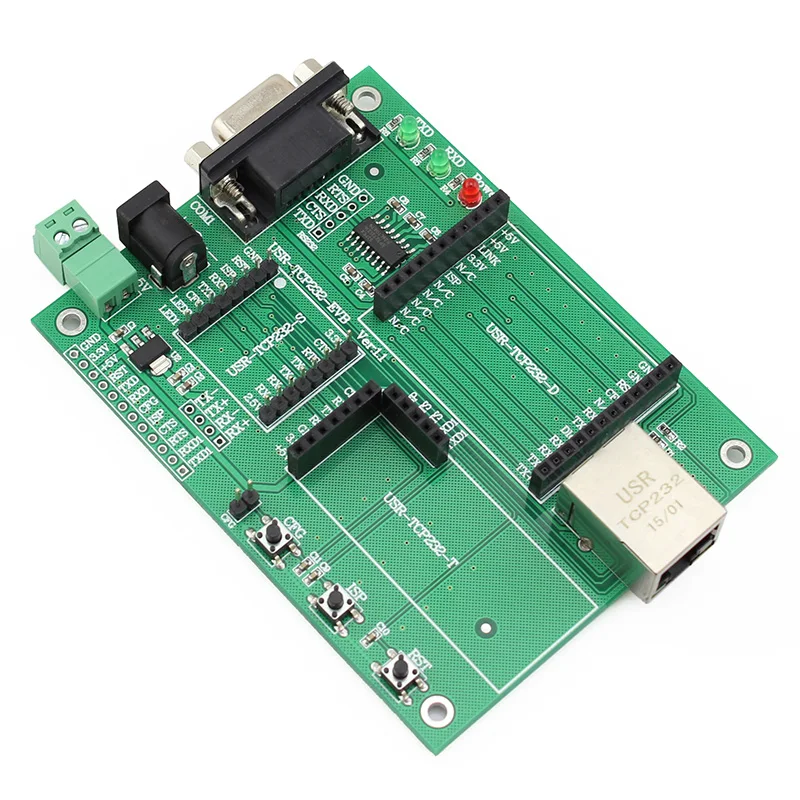

Q18290 USR-TCP232-EVB Serial UART TTL to Ethernet TCP/IP Module Evaluation Board for TCP232-S/T/D/E2/ED2 Serial Ethernet Module