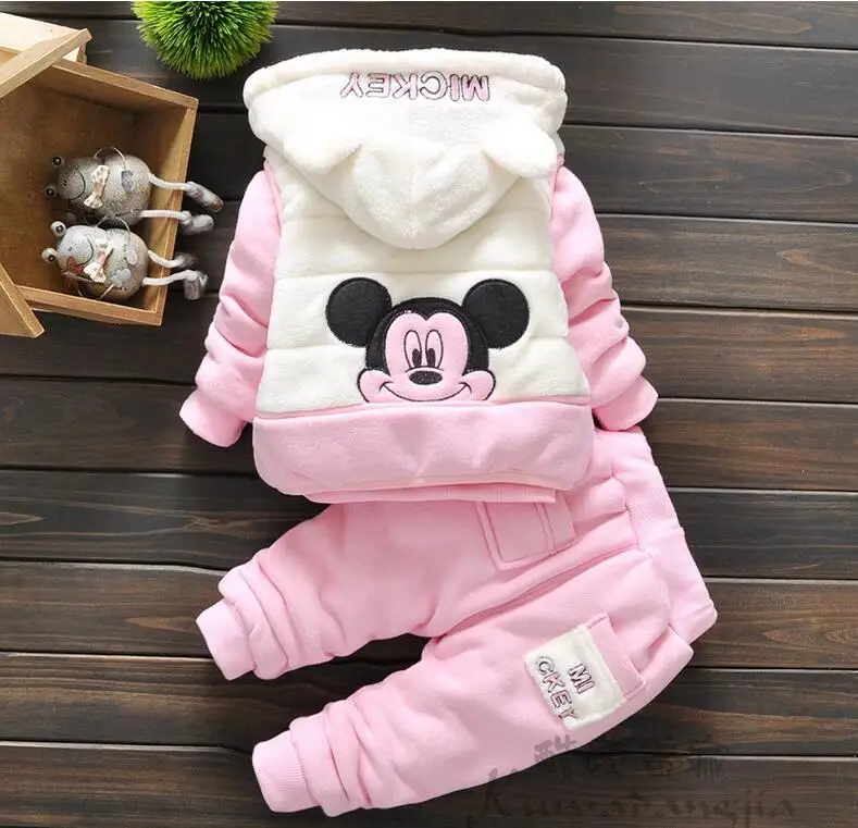 4 24M 3 pieces toddlers infant girl baby girl winter clothes set thick
