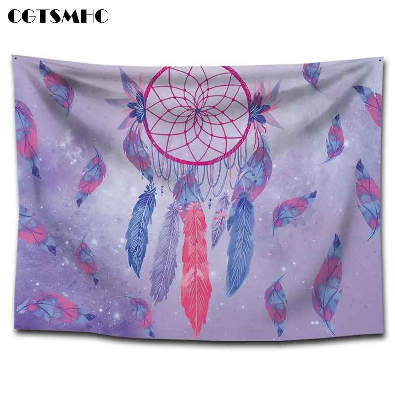

Cgtsmhc Bohemian Tapestry Wall Hanging Dream Catcher Feather Mandala Tapestries Hippie Beach Towel Blanket Home Decor Mat Shawl