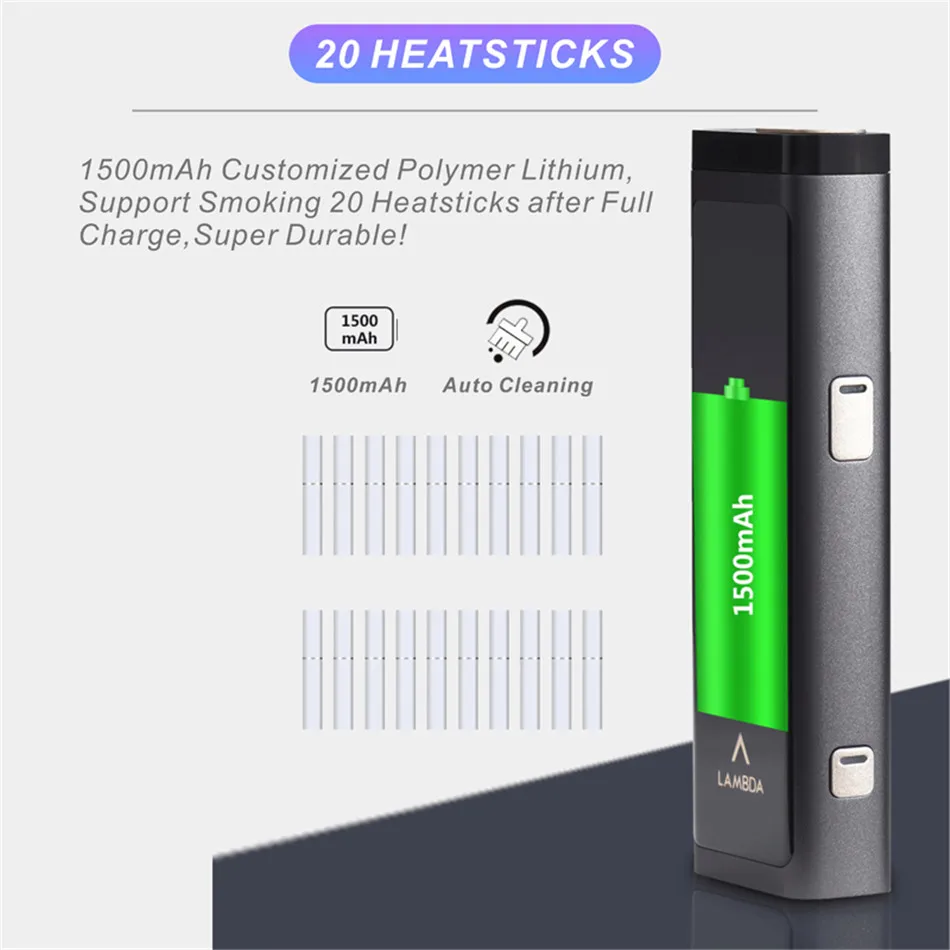 LAMBDA T3 оригинальная ручка без огня с модулем pod box испарителя 1500mah vape kit электронная