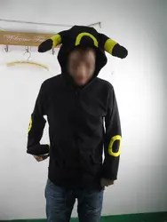 Бесплатная доставка cutekids взрослых Покемон Umbreon флис свитер с капюшоном Косплэй костюм