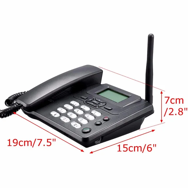 Telephone Landline Dual SIM Card Wireless Hands-free Wired Radiophone Home  Decor