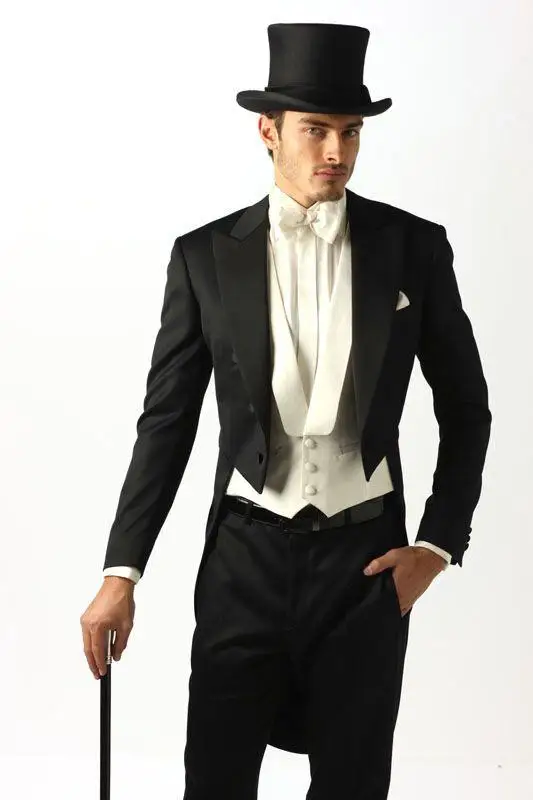 Tailor Black Men Wedding Suits Tailcoat Groom Wear tailcoat for mens
