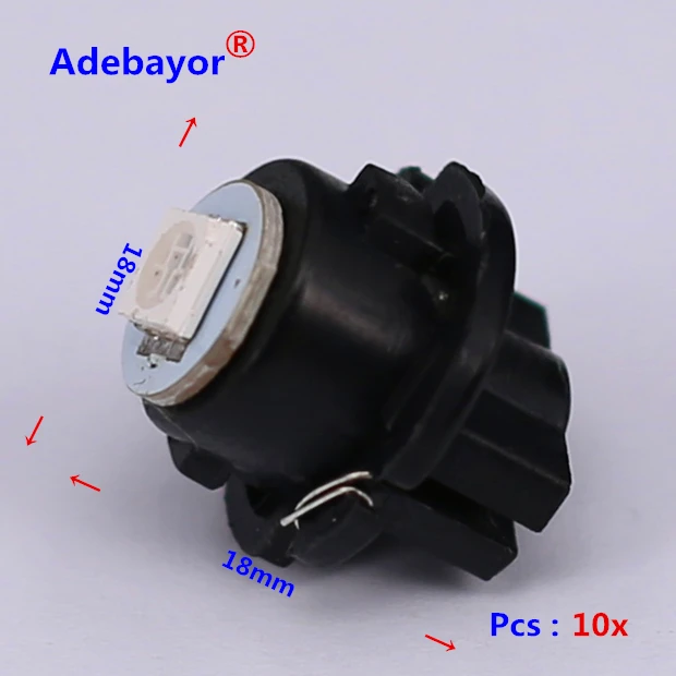 

30X Car air car styling Dashboard T6.5 V1 T10 wire 5050 1SMD 18MM t6.5 v2 instrument panel lights lamps auto bulb Adebayor LED