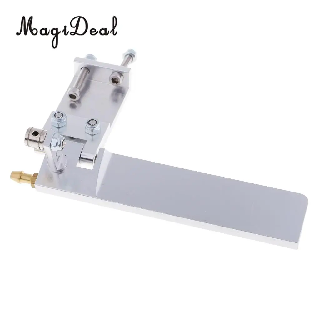 2x 95mm Alloy RC Boat Water Rudder Absorbing Steering Rudder for RC Boats CNC Silver