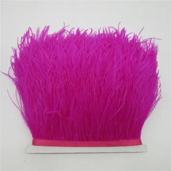 

10 yards 10-15CM Ostrich feather trims for skirt/dress Rose ostrich feathers ribbon feather For Crafts Plumage Clothing