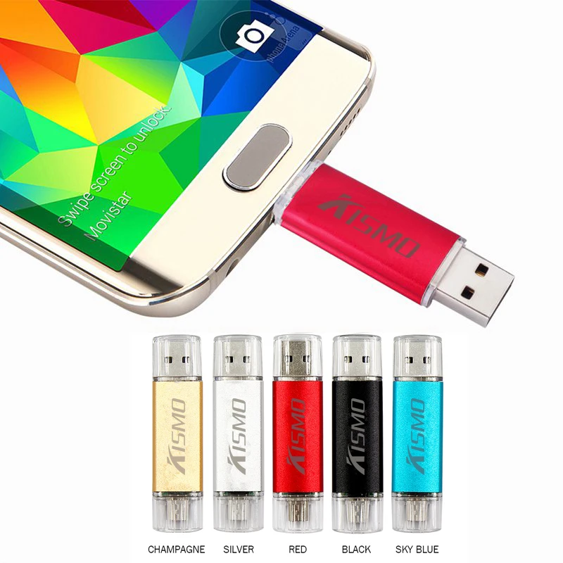 Kismo USB 2,0 флеш-накопитель 8 ГБ 16 ГБ 32 ГБ 64 ГБ android карта памяти OTG Micro USB флеш-накопитель для samsung S6 S7 Edge A3 A5 A7