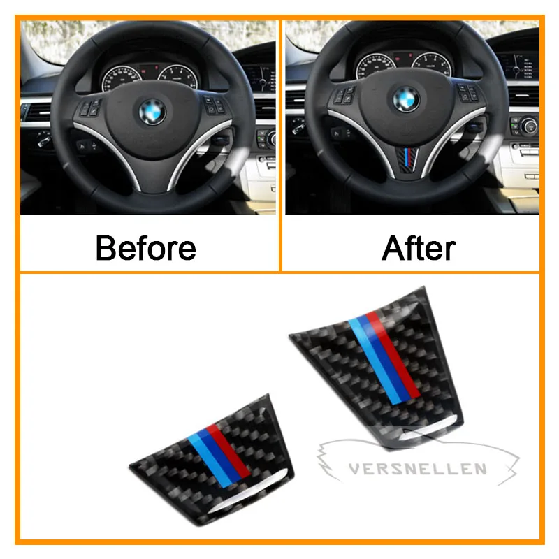 

Новый дизайн рулевого колеса углеродного волокна наклейки для автомобилей bmw e90 e92 3 серии 2006 2007 2008 2009 2010 2011 2012 стайлинга автомобилей