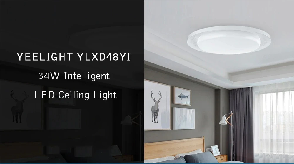 Xiaomi Mi jia YEELIGHT YLXD48YI 34 Вт 560x95,5 мм интеллектуальный светодиодный умный потолочный светильник AC100-240 В для Xiaomi Mi домашнего приложения