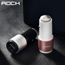 ROCK Chargeur De Voiture 2 Ports Double 5 V 2.4A Bluetooth Smart Connection Musique FM Transmetteur Pour IOS Android moniteur de Tension prime