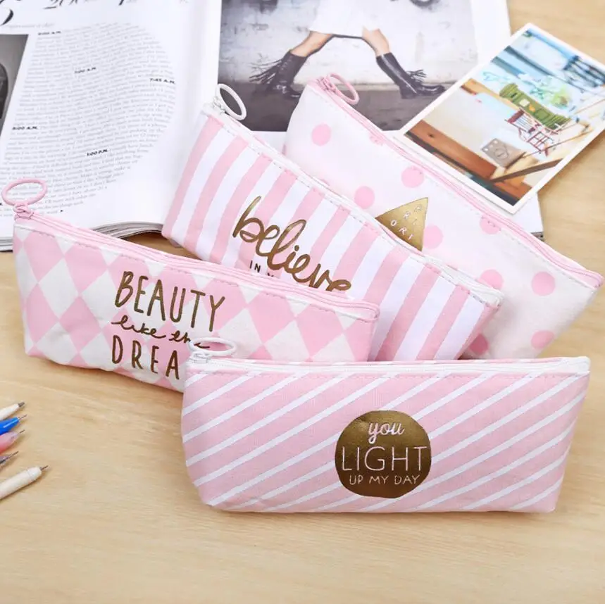 Пенал розовый Kawaii Pencilcase канцелярские школьные принадлежности карандаши для хранения школы-поставки Bts пеналы школьные Supply7084