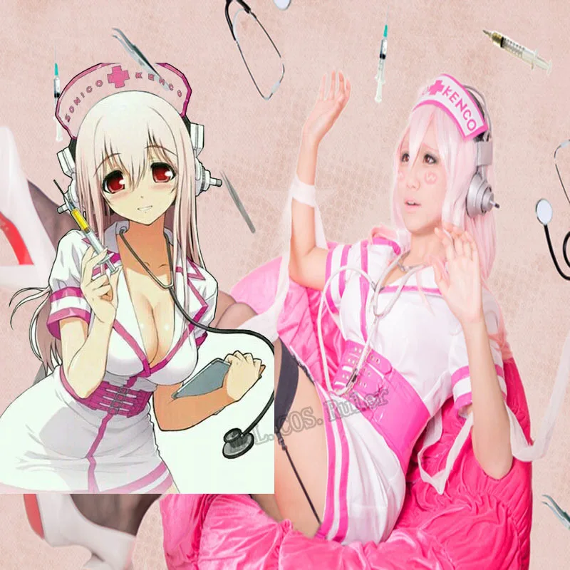Костюм для медсестры Sonico Sonicomi костюм косплея с героями мультфильмов |