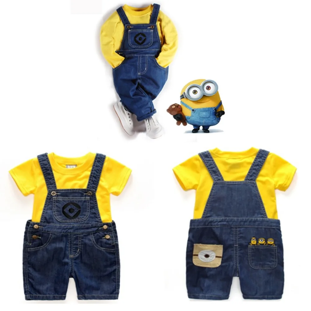 

Role-playin Selling Minion hero of children Kids costume Minion Sweatshirts cosplay Baby denim overalls Minions Sweater suit