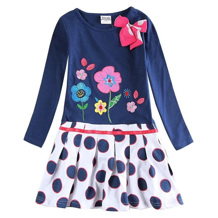 kid dresses for girls fashion navy blue baby girls summer dresses