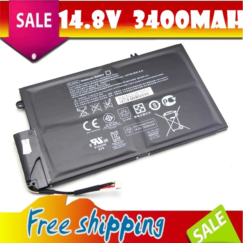 Оригинальный аккумулятор EL04XL для ноутбука 14 8 в 3400 мАч HP EL04 ENVY 4 681949 001 1009TX Bateria|original