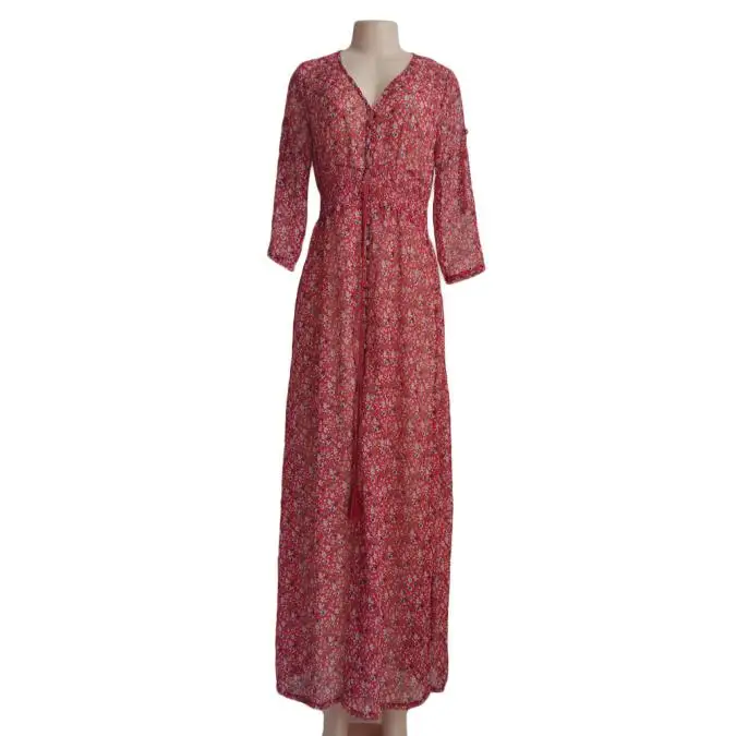 

Women Dress Long Sexy Dress Loose Boho Summer Dress Chiffon Floral Party Beach Dress