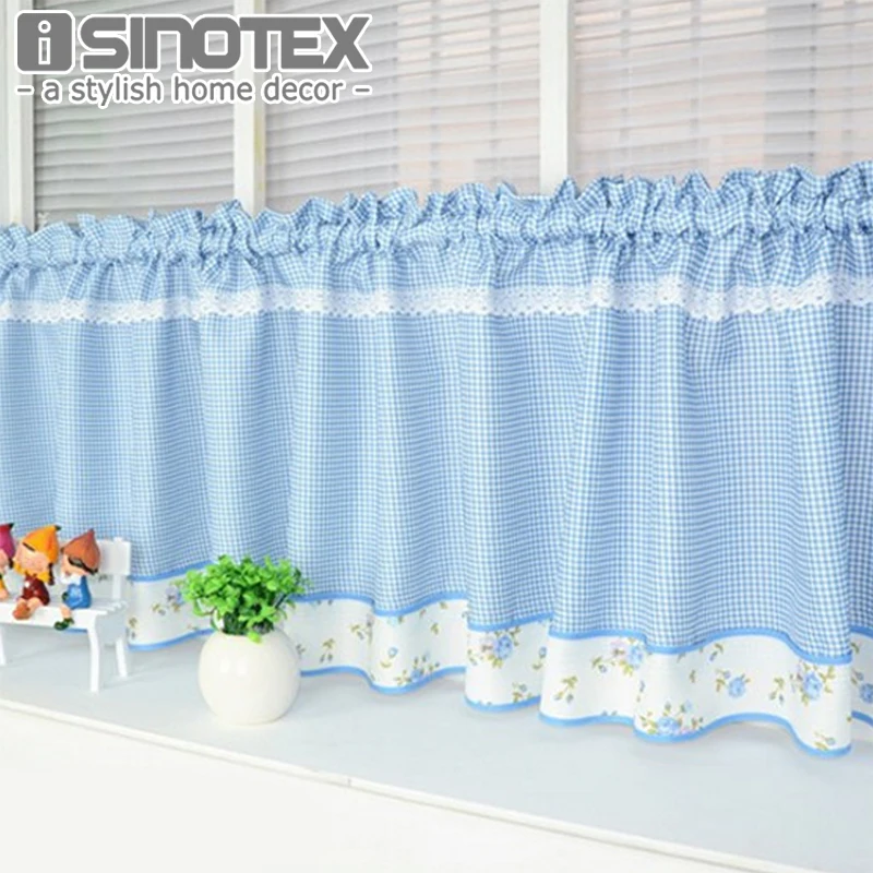

Fashion Cafe Embroidered Lace Decoration Curtains for the Kitchen 100% Polyester Pastoral Style Small Cafe Curtain for Bedroom