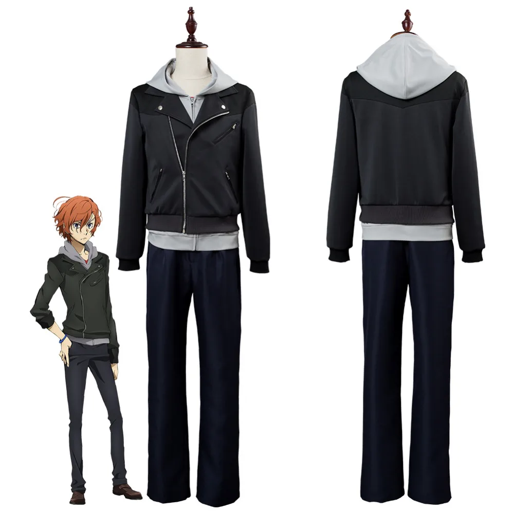 

Bungou Stray Dogs Costume Nakahara Chuya Cosplay Costume Full Set Men Boy Halloween Carnival Party Clothes