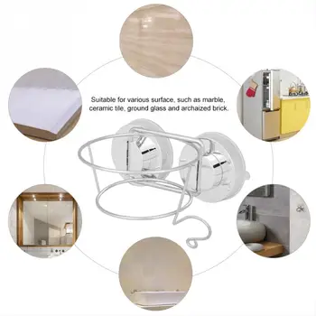 

Stainless Steel Hair Dryer Holder Home Bathroom Suction Cup Wall Mounted Dryer Holder Stand Hanging Rack for various surface