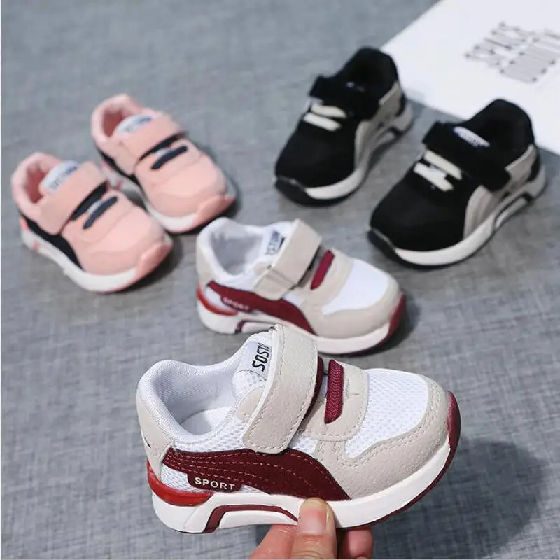 Kids Boys Shoes Girls Sneakers New Spring Autumn Net Breathable Sport Running Baby Boys Shoes Soft Outdoor Shoes EU 21-30