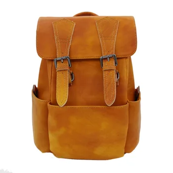 

New Arrival Fashion Women Genuine Leather Backpack High Quality First Layer Cowhide Daypack For Girls Casual School Bag Rucksack
