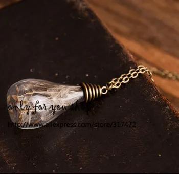 

NEW Glass Vial Glass Bubble Setting DIY Glass Globle Necklace set (glass+cap+necklace)