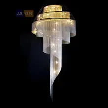 Led e14 Ретро железная алюминиевая цепь Золотой Бронзовый хромированный подвесной светильник. Подвесной светильник Подвеска светильник Lampen для страйркейс фойе